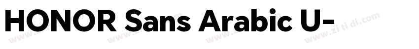 HONOR Sans Arabic U字体转换